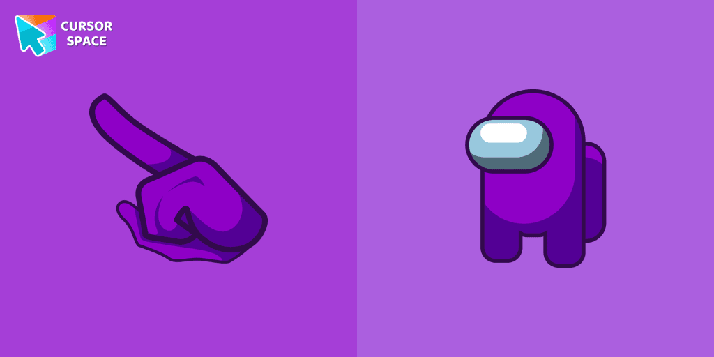 Among Us Purple Character cursor pack